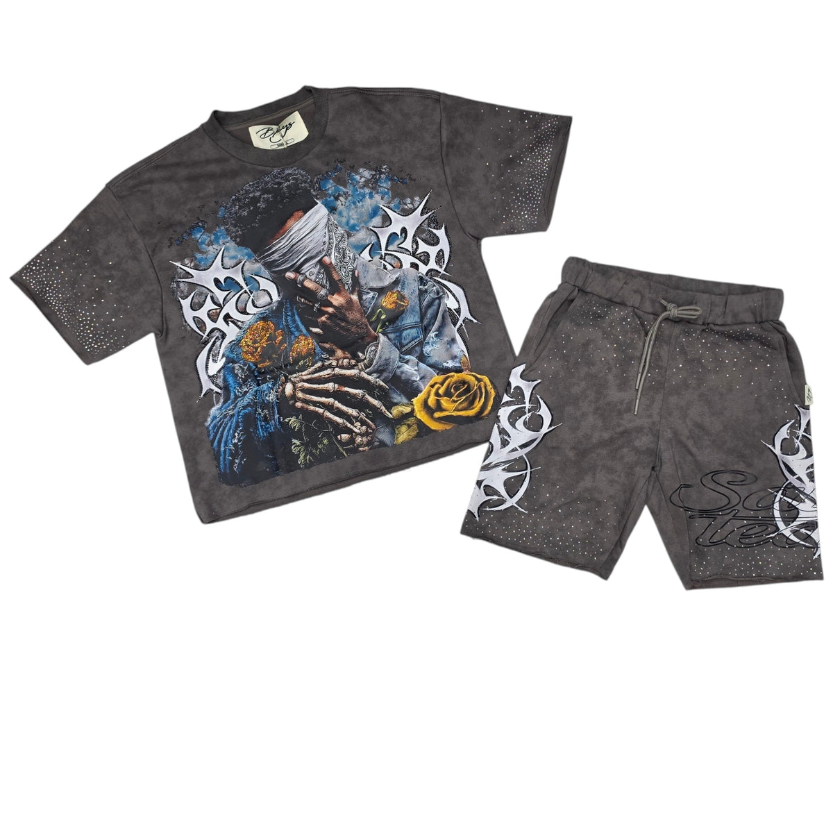 BKYS MEN'S BLINDED ROSE SHORT SET 5161