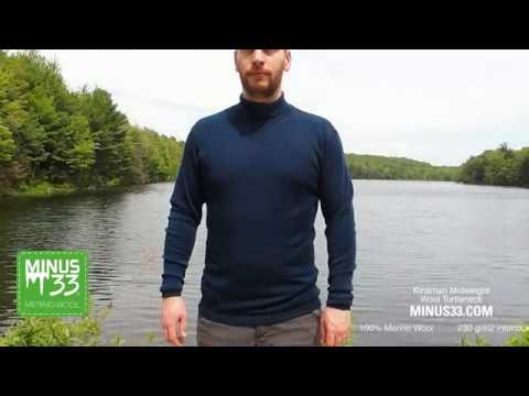 Midweight Men's Wool Turtleneck - 100% Merino Wool